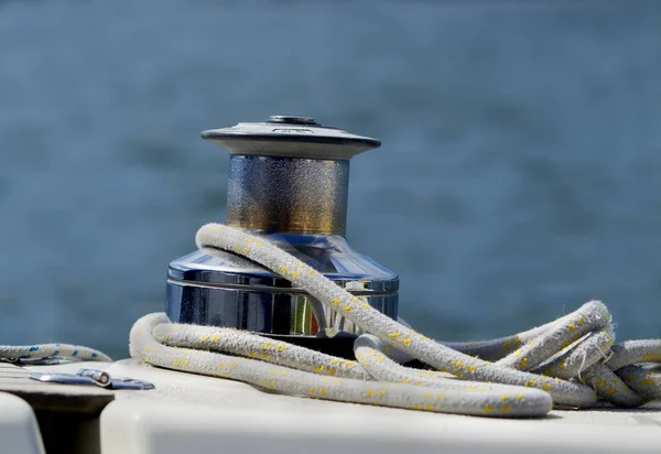 Scenisk Över Segelbåt Detaljer — Stockfoto