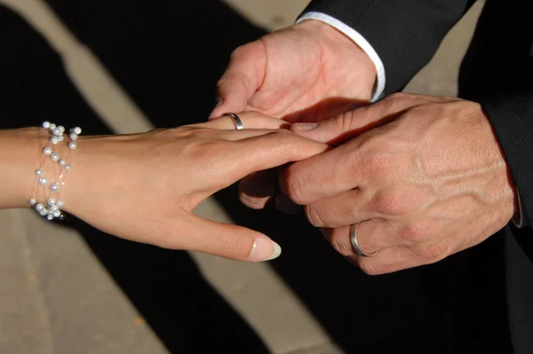 Visão Panorâmica Conceito Casamento — Fotografia de Stock