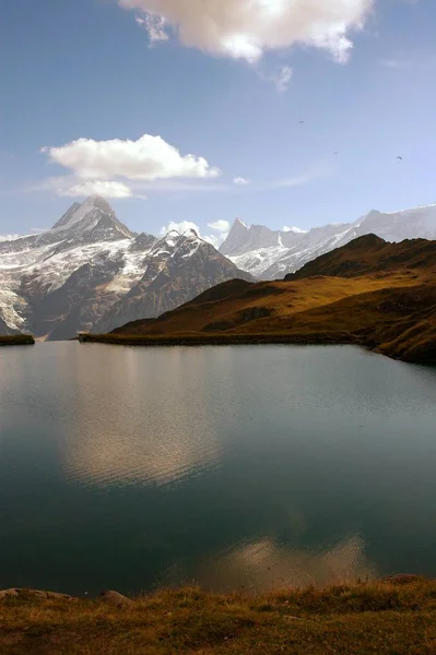 Oberland Bernese Com Lago Alpino Quanto Tempo Ainda Podemos Desfrutar — Fotografia de Stock