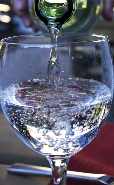 Glas Vin Bordet — Stockfoto