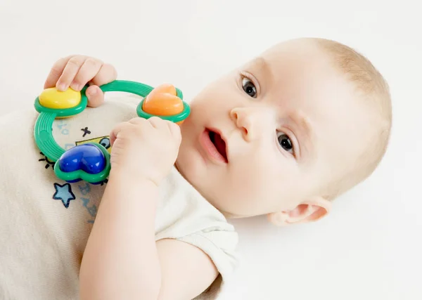 Baby Rattle Months Old — Stock Photo, Image