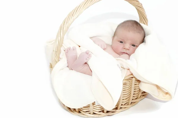 Närbild Porträtt Söt Baby — Stockfoto