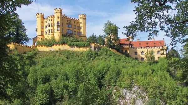 Schloss Hohenschwangau Reise Und Architekturkonzept — Stockfoto