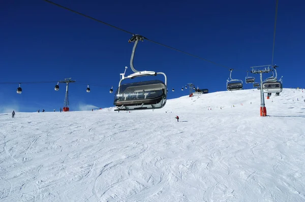 Elevador Esqui Nos Alpes Suíços — Fotografia de Stock