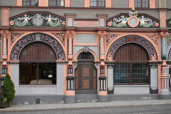 Cranachhaus Weimar Mercado — Fotografia de Stock