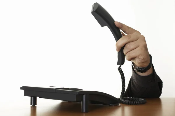 Telefonmottagare Bordet — Stockfoto
