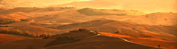 Toscana Bij Zonsondergang — Stockfoto