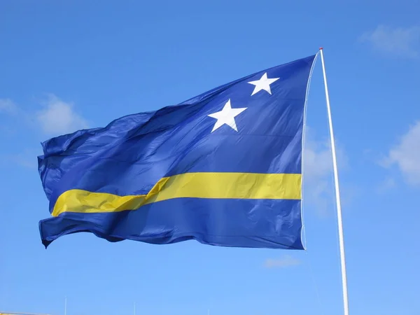 Curacaova Vlajka Národní Vlajka — Stock fotografie