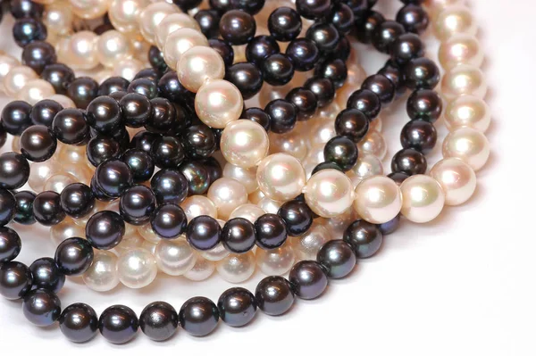 Perlas Blancas Negras — Foto de Stock