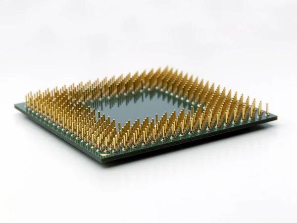 Datorprocessor Vit Bakgrund — Stockfoto