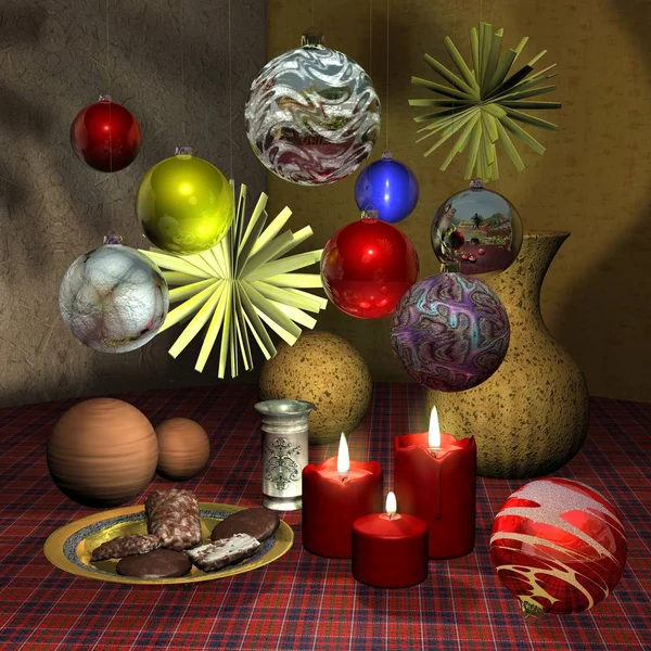Weihnachtsfeier Saisonale Dekoration — Stockfoto