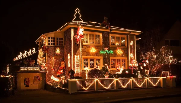 Tady Náš Hamburský Vánoční Dům Možná Santa Žije Vědomě Řval — Stock fotografie