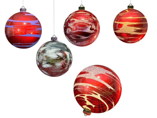 Closeup View Christmas Ball Holiday Decorations — Stock Photo, Image