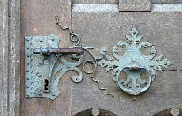 Door Knocker Serves Visitor Begging Entry Attract Attention Nin Most — Stock Photo, Image