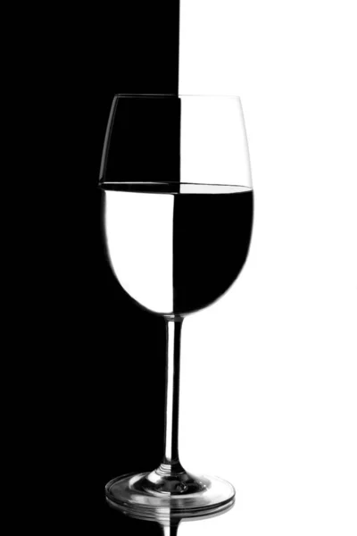 Glass Red Wine Black Background — Stock Photo, Image