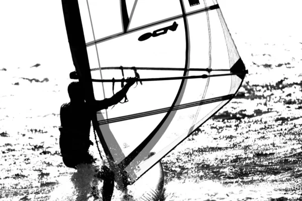 Deporte Acuático Verano Windsurf Imágenes de stock libres de derechos