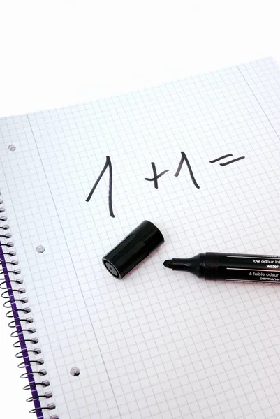 Notebook Met Pen Potlood Witte Achtergrond — Stockfoto