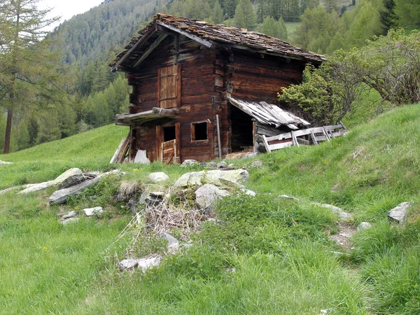 Dit Oude Huis Staat Een Berg Zermatt — Stockfoto