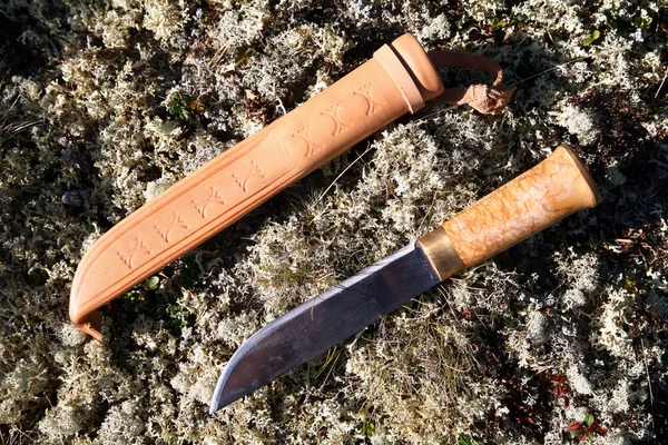 Старый Ржавый Металлический Нож Земле — стоковое фото