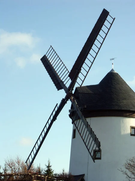 Scenic View Landscape Windmill Building — Stock Photo, Image