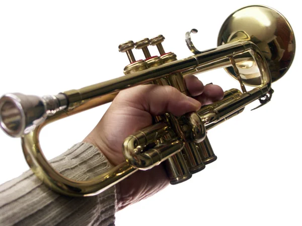 För Att Spela Trumpet — Stockfoto