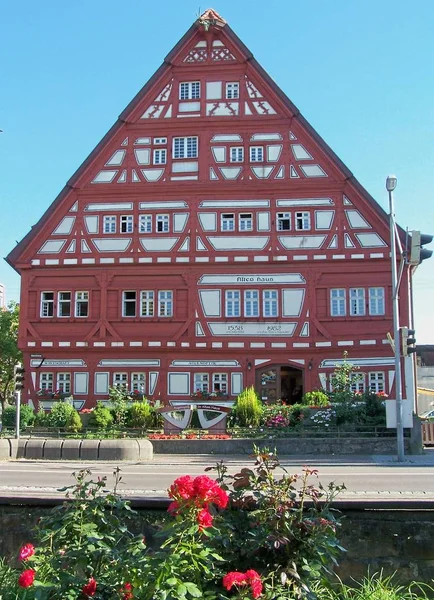 Gerenoveerd Vakwerkhuis Kirchheim Teck — Stockfoto