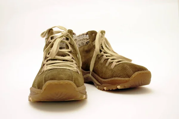 Sapatos Masculinos Isolados Fundo Branco — Fotografia de Stock