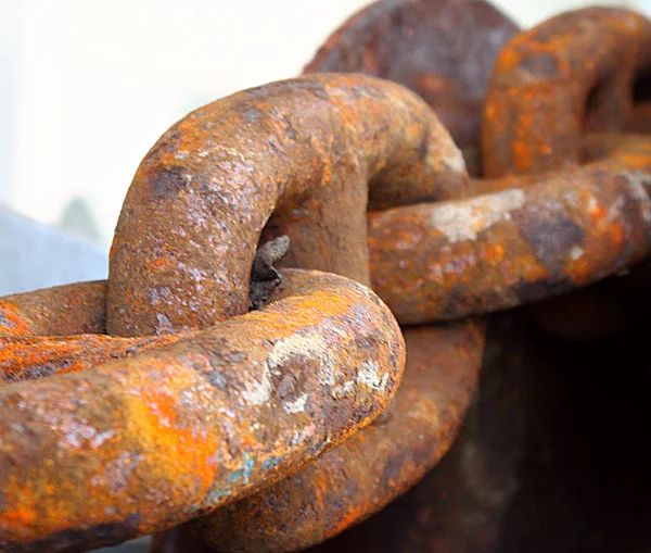 Cadena Oxidada Fondo Del Hierro Viejo —  Fotos de Stock