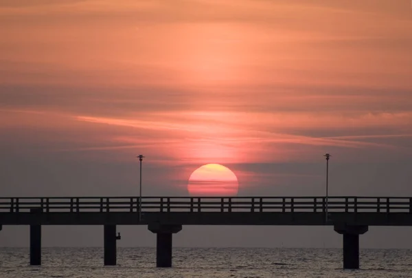 stock image sun ball the baltic sea