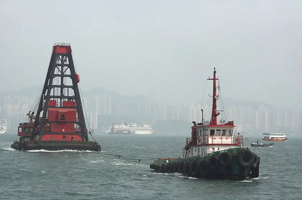 Navios Largo Costa Hong Kong — Fotografia de Stock