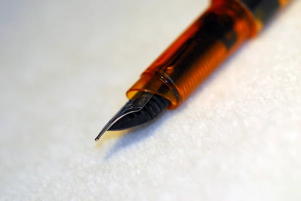 Pen Ink White Paper — Stock Photo, Image