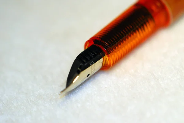 Penna Inchiostro Stilografica Sfondo Nero — Foto Stock