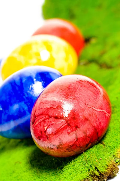 colorful Easter eggs, spring food