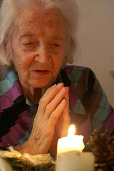 Portrait Cute Grandma — Stock Photo, Image