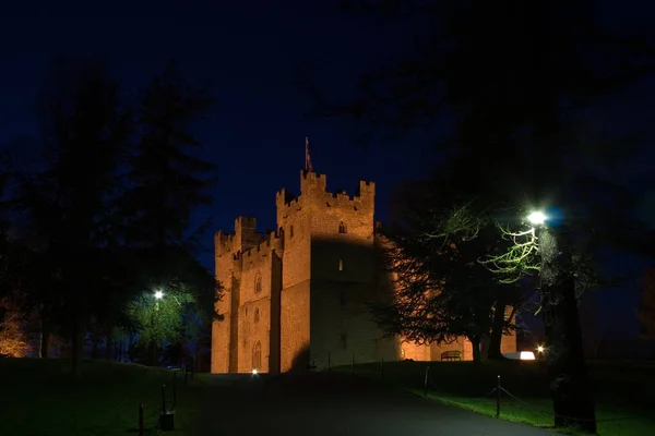 Langley Castle Night — Stock Photo, Image