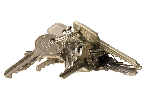 Keys White Background — Stock Photo, Image