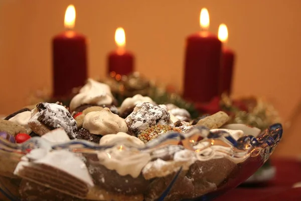 Gebak Kerst Smakelijke Koekjes — Stockfoto