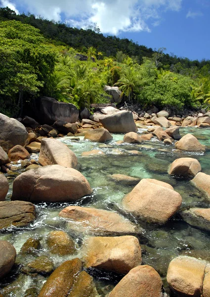 Anse Lazio Praslinu — Stock fotografie