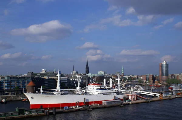 Vertrek Hamburg Als Laatste Begroeting Een Uitzicht Het Museumschip Cap — Stockfoto