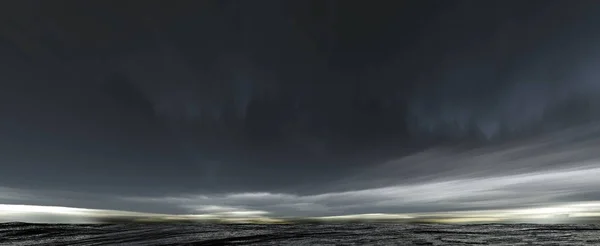 Blick Auf Die Berge Den Wolken — Stockfoto