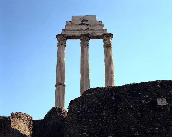 Tempel Van Castor Vervuilen Bij Oude — Stockfoto