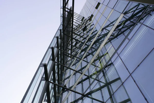 Vue Panoramique Urbaine Façade Des Gratte Ciel Modernes — Photo