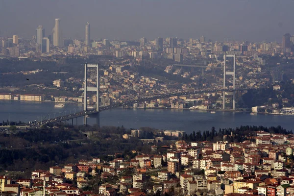 Θέα Από Την Ασία Στην Ευρώπη Bosporus — Φωτογραφία Αρχείου