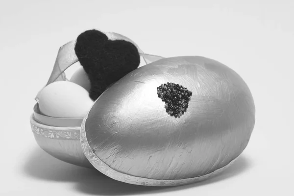 Ovos Páscoa Forma Coração — Fotografia de Stock