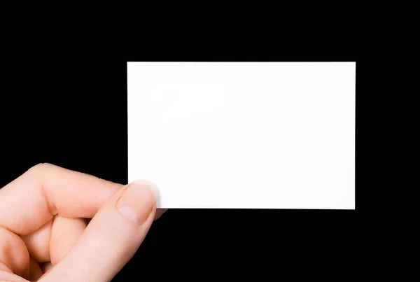 Blank Card Black Background — Stock Photo, Image