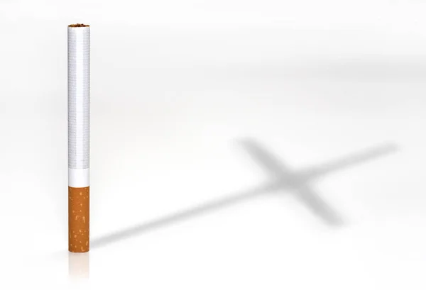 Beyaz Arka Planda Sigara Içmek — Stok fotoğraf