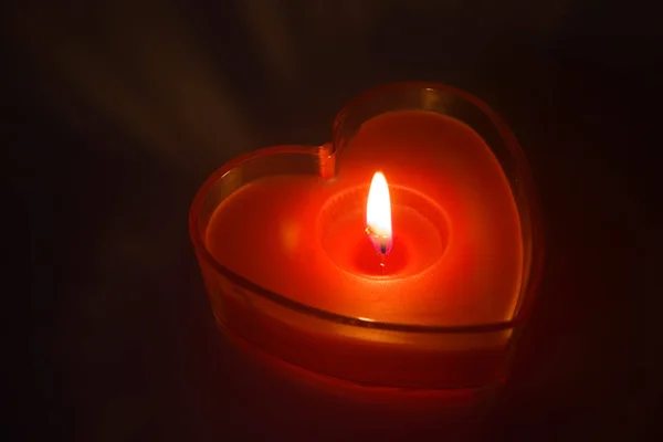 Candle Heart Shape — Stock Photo, Image