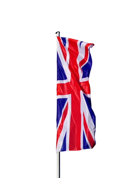 Bandeira Jack União Britânico Isolado Branco — Fotografia de Stock