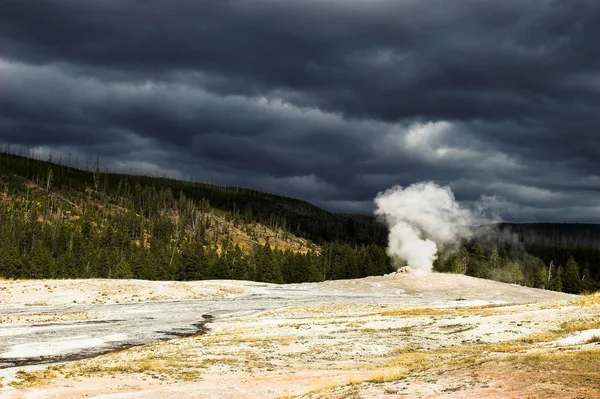 Parque Nacional Yellowstone Parque Nacional Los Estados Unidos Esto Convierte — Foto de Stock