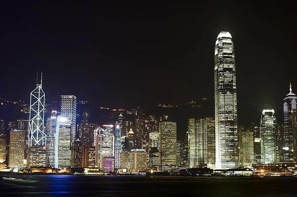 Hong Kong Por Noche — Foto de Stock